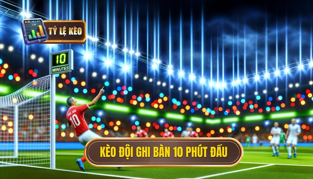 Kèo cược đội ghi bàn trong 10 phút đầu là gì